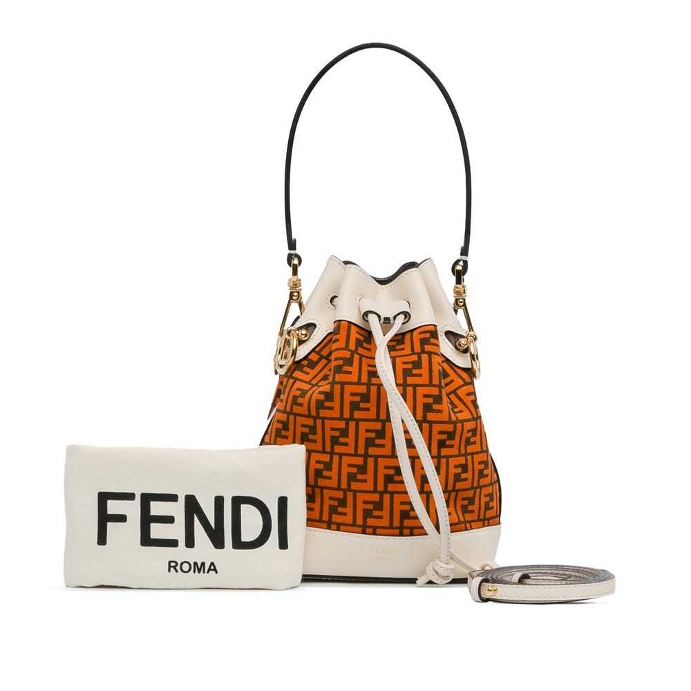 Pre-Loved Fendi Mini Zucca Suede F is Fendi Mon Tresor Bucket - Picture 9 of 9